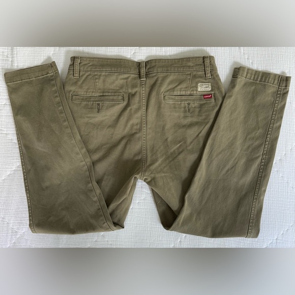 Levi’s XX Chino Standard Taper Pants W32 L30 Olive Green Casual Workwear - Picture 9 of 12